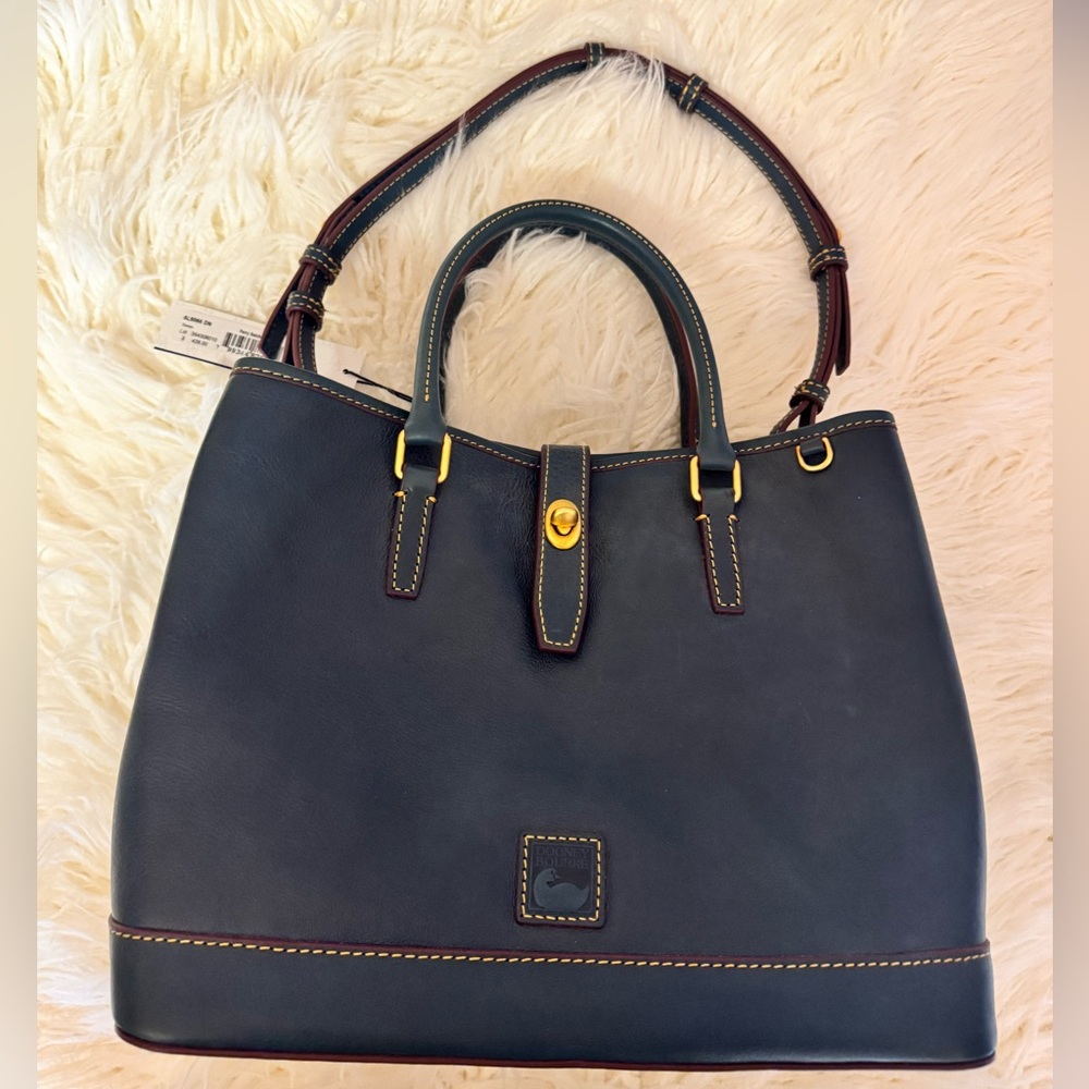 NWT Dooney and Bourke Florentine Perry Satchel in Denim